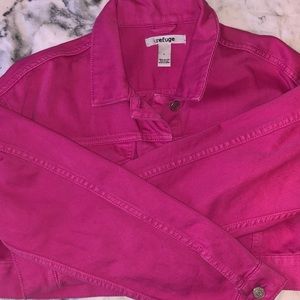 Hot pink jean jacket